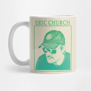 eric church - green solid style, Mug